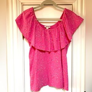 Style & Co Pink On/Off-Shoulder Top